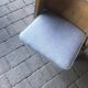 Mid-century grey cinema armchair in beech and fabric — Hungarian seat from the 1950s