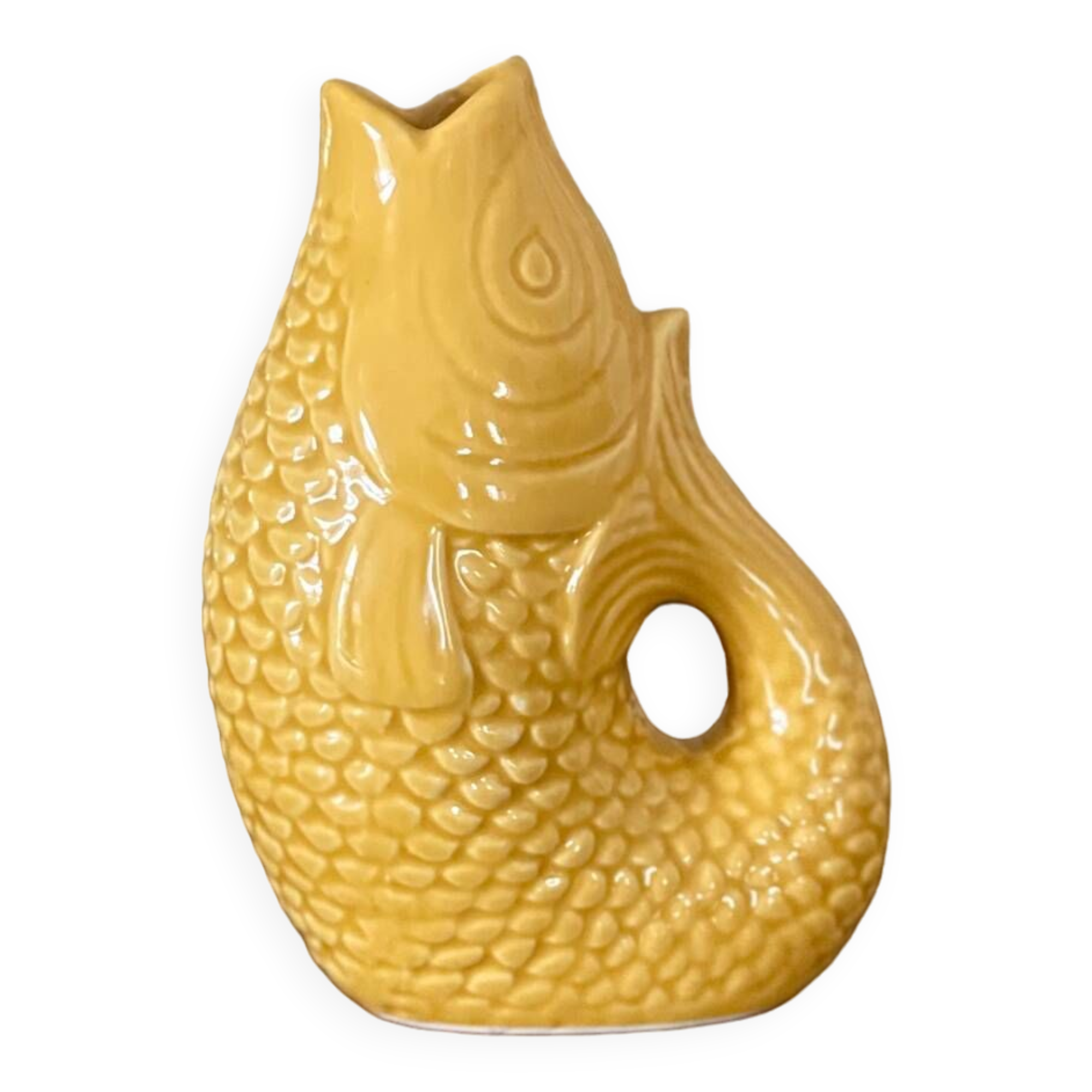 Saffron ceramic vase