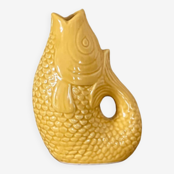 Saffron ceramic vase