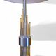 1990s design floor lamp – Brushed metal & crystals