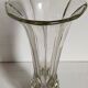 Art-Deco high foot vase in molded crystal early twentieth century