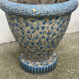 Large antique mosaic pot, 70cm high, from the 1960s