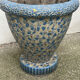 Large antique mosaic pot, 70cm high, from the 1960s