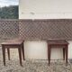 Tête de lit et ses deux tables de chevet en bois