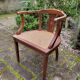 Wooden and cane office chair