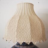 Vase-shaped table lamp with hand-embroidered lampshade, China, 1950