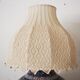 Vase-shaped table lamp with hand-embroidered lampshade, China, 1950