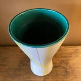 Roger Capron Vallauris vase in ceramic, graphic decoration.