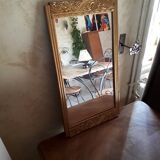 Mirror in wood and gilded stucco 50x28cm