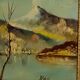 vintage oil on canvas 1950/1960 mountain landscape