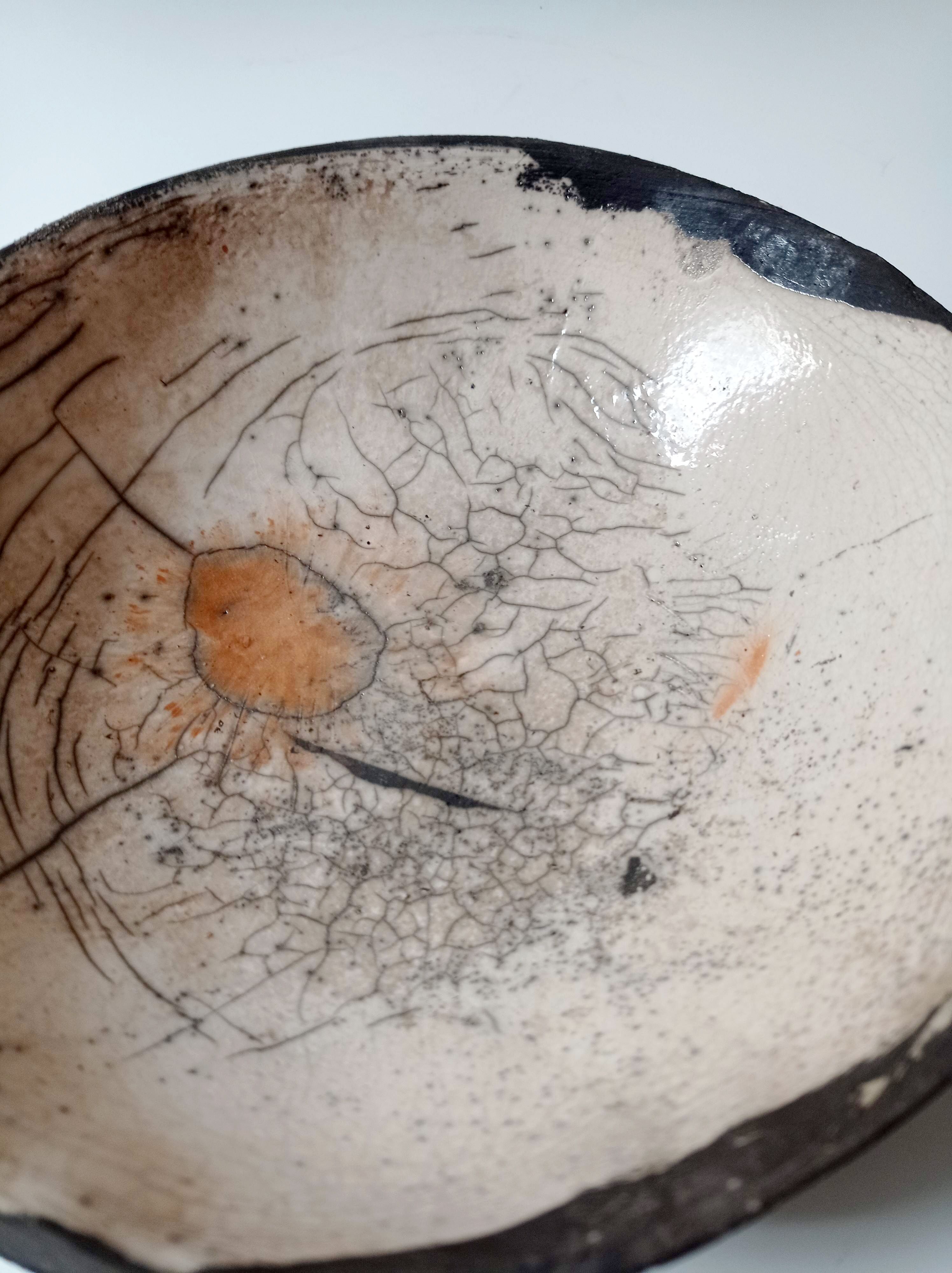 Raku ceramic cut