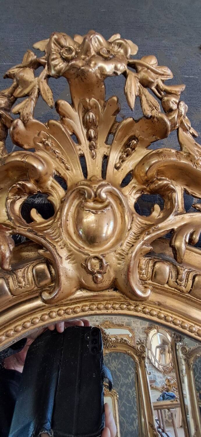 19th century mirror 163 x 84/91