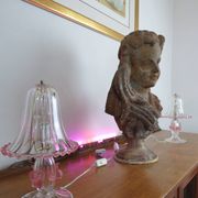Pair of barovier and Toso (Murano) bedside lamps/table 1960s