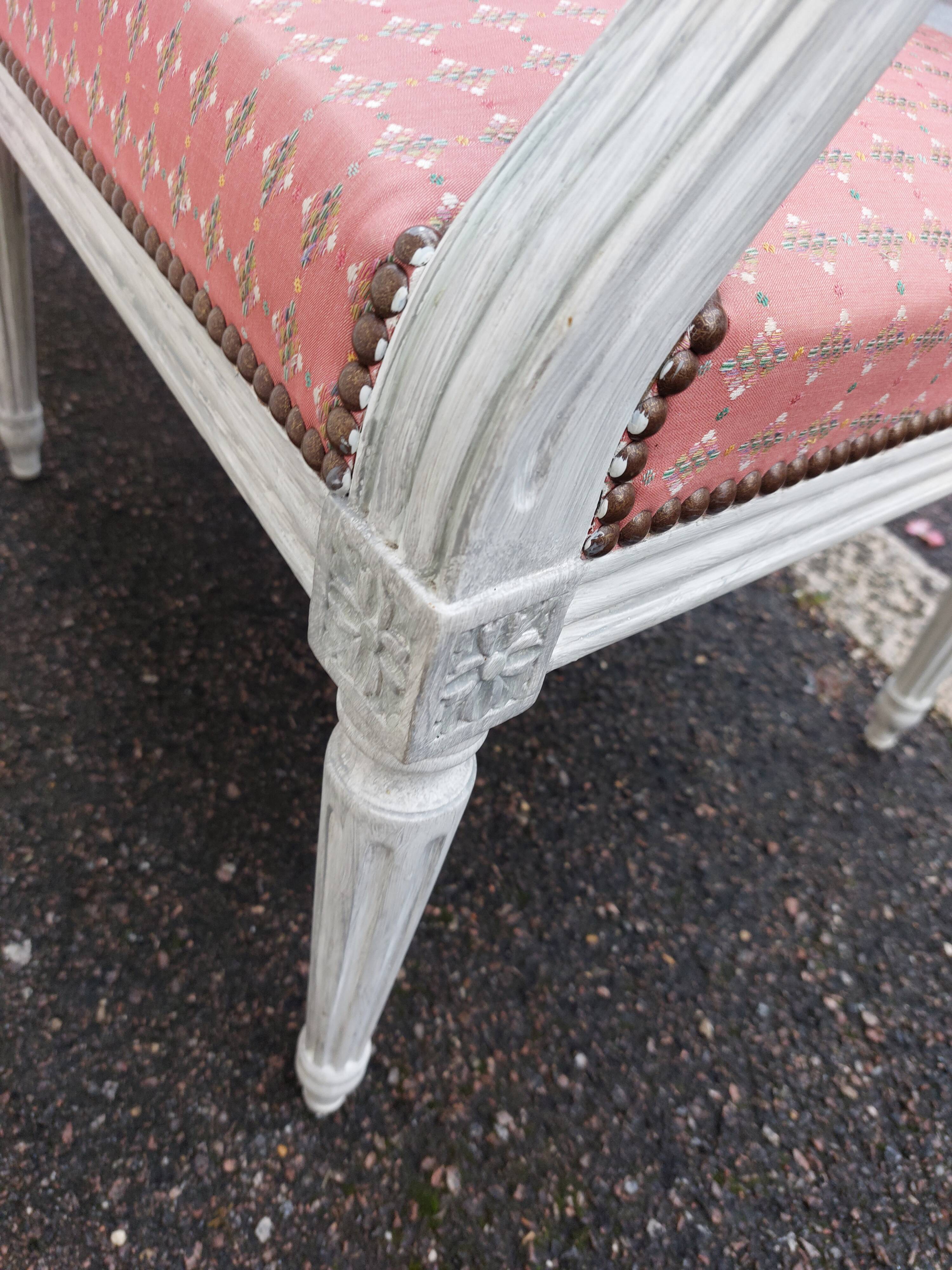 Pair of Louis XVI style armchairs