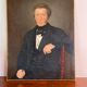 Ancient painting , portrait of a man signed A Delmére and dated 1845