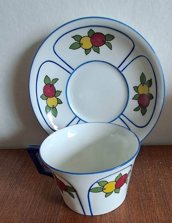Service à café en porcelaine A.Lanternier &Co Limoges. Années 60