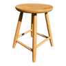 Vintage Scandinavian stool 1970 in light wood.