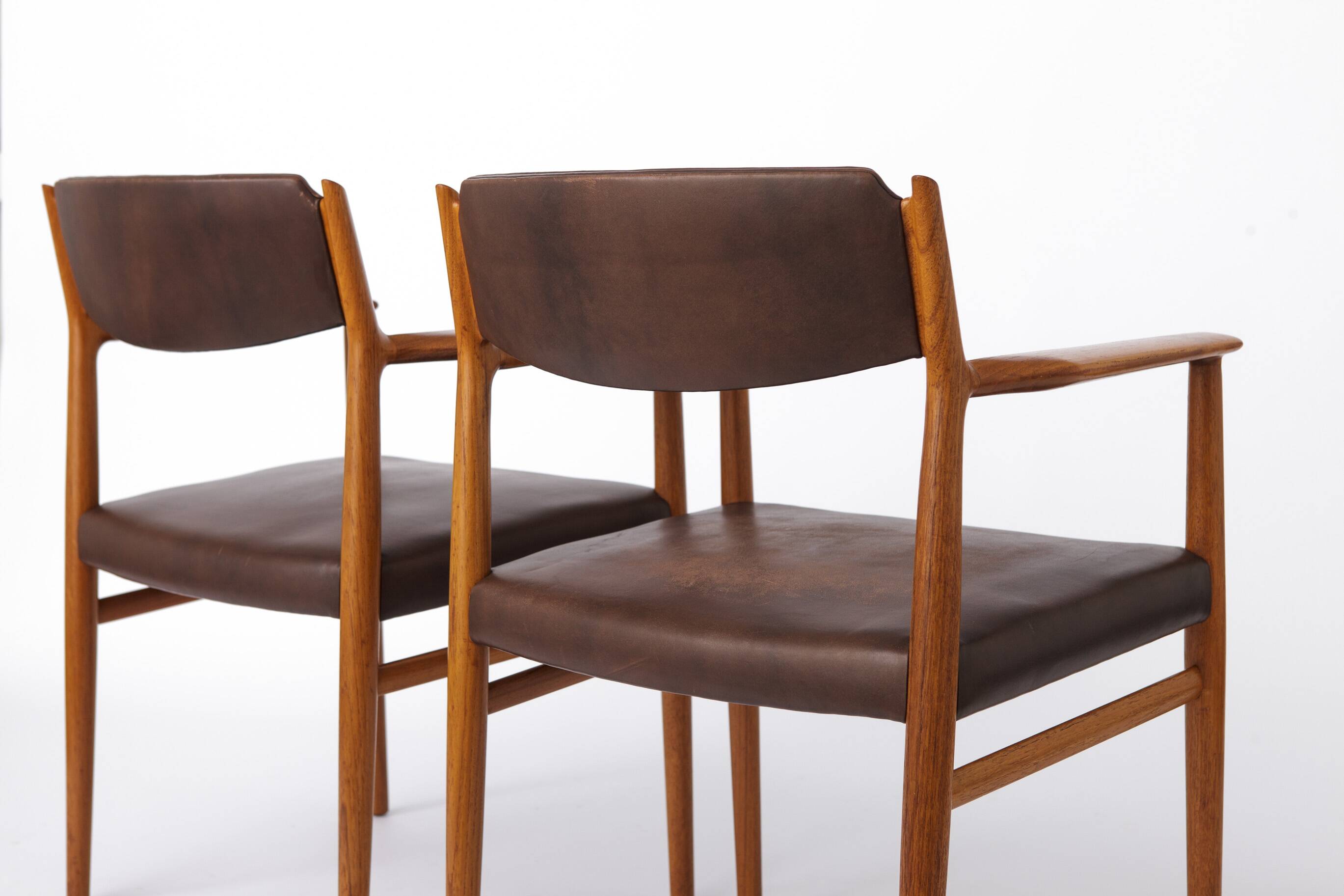 Pair of Arne Vodder Model 418 Armchairs, 1960s Danish Mid Century Teak