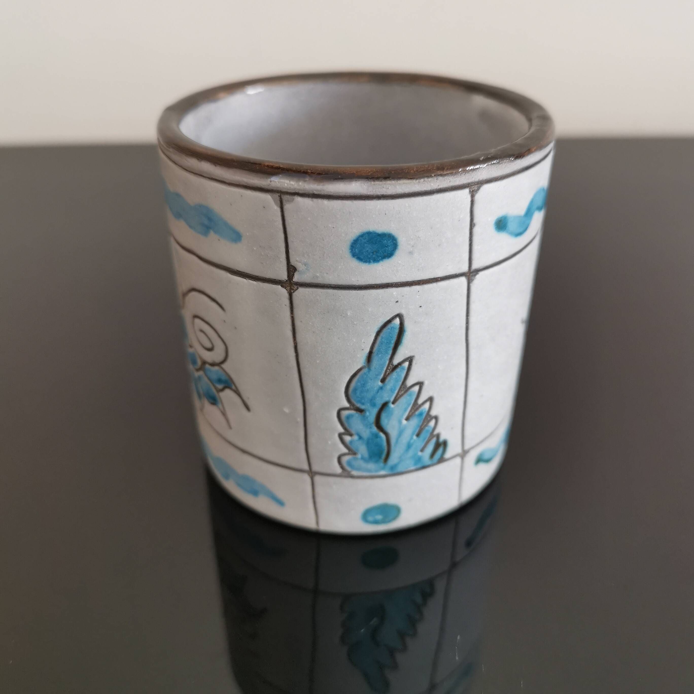 Small ceramic pot/mug by Alain Maunier Vallauris