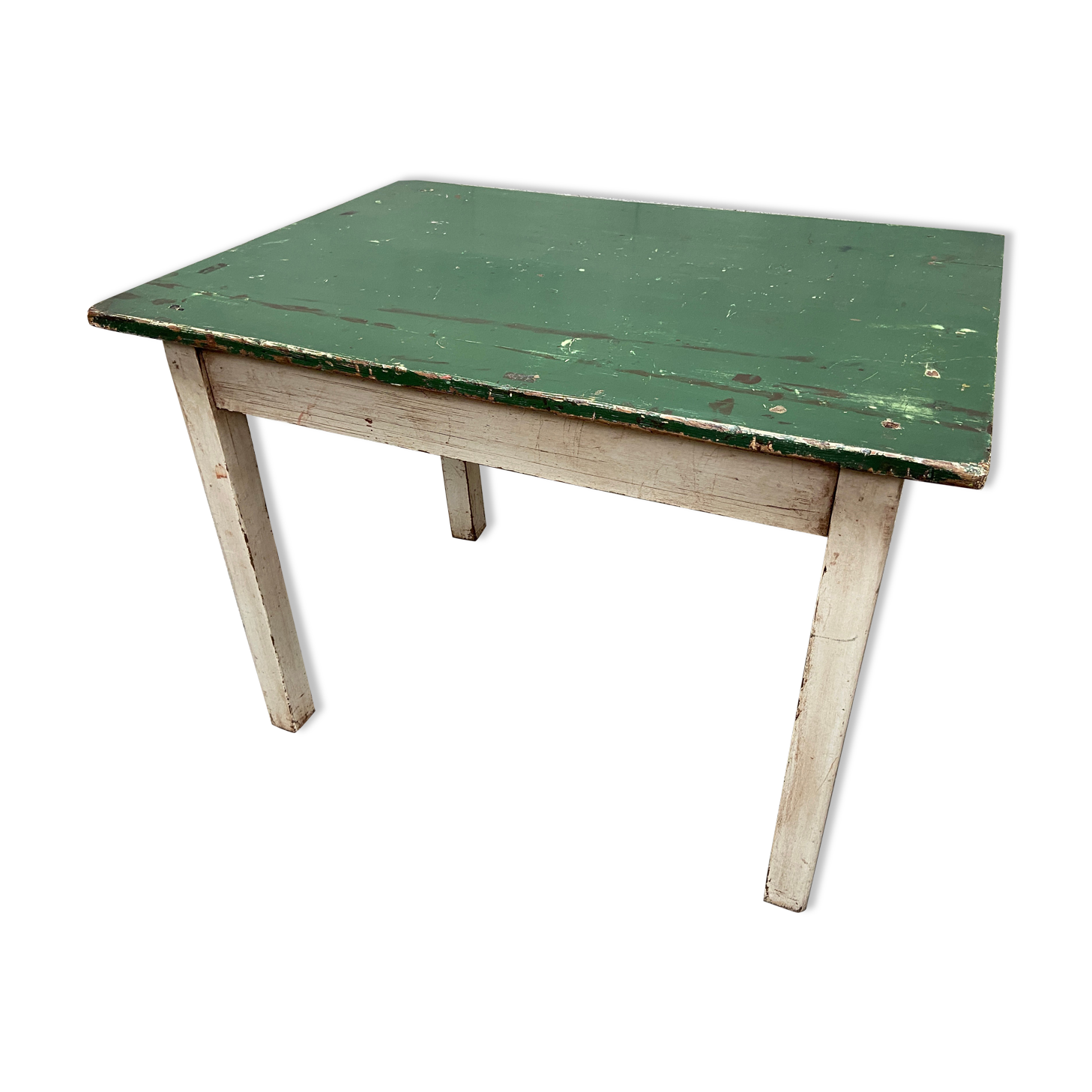 Table de ferme shabby chic vintage 1950