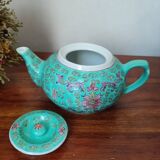 Vintage Min Shou Porcelain teapot turquoise