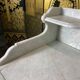 Toilet table in pitchpin and carrara marble