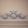 Lot de 6 ramequins en verre bleu