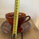 Luneville Badonviller earthenware cup and saucer