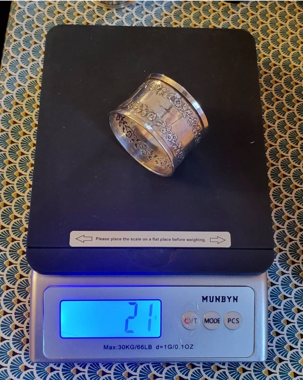 Antique Silver Napkin Ring with Minerva Hallmark