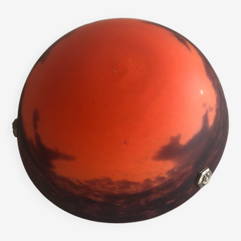 Ceiling light in vintage orange and burgundy glass paste