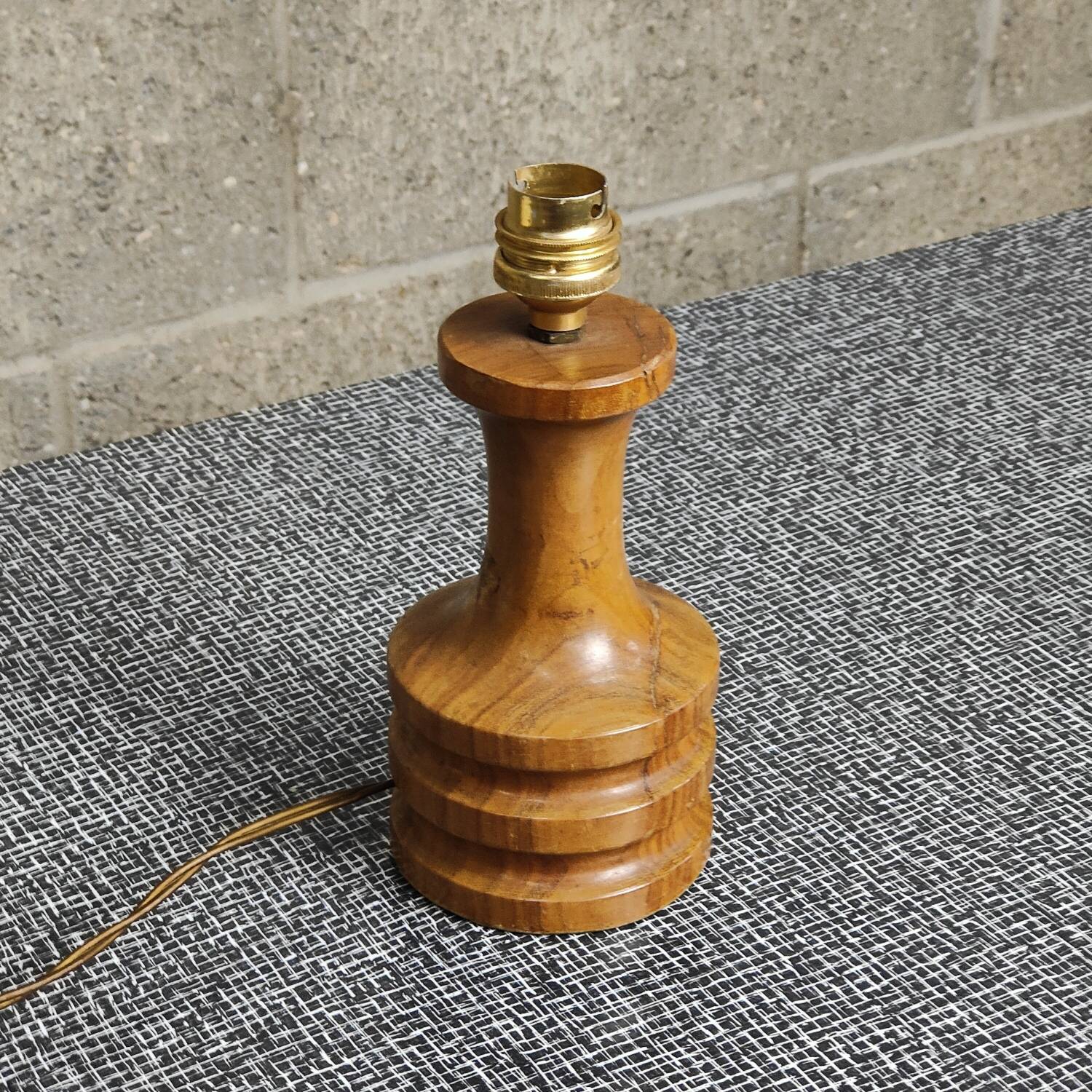 Small turned wooden lamp 1970