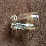 Set of 7 digestive glasses. Crystal