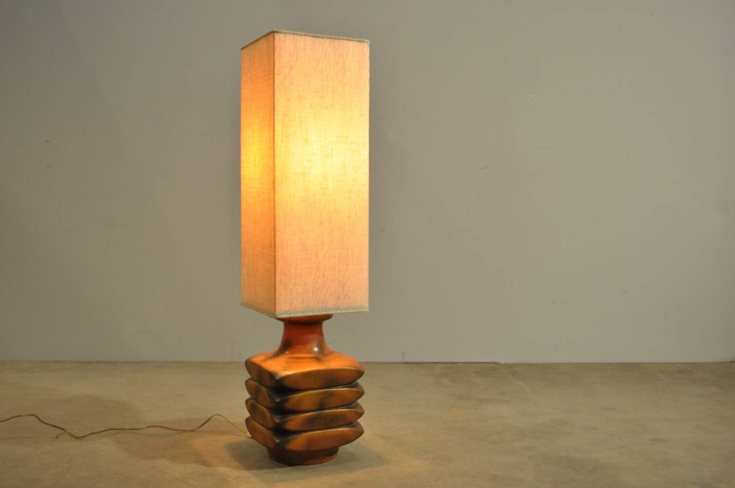 Vintage ceramic floor lamp by cari zalloni, 1970s