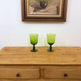 Duo de grands vases en forme de verre