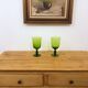 Pair of large glass-shaped vases