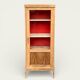 Armoire vitrée vintage bois brut 1950