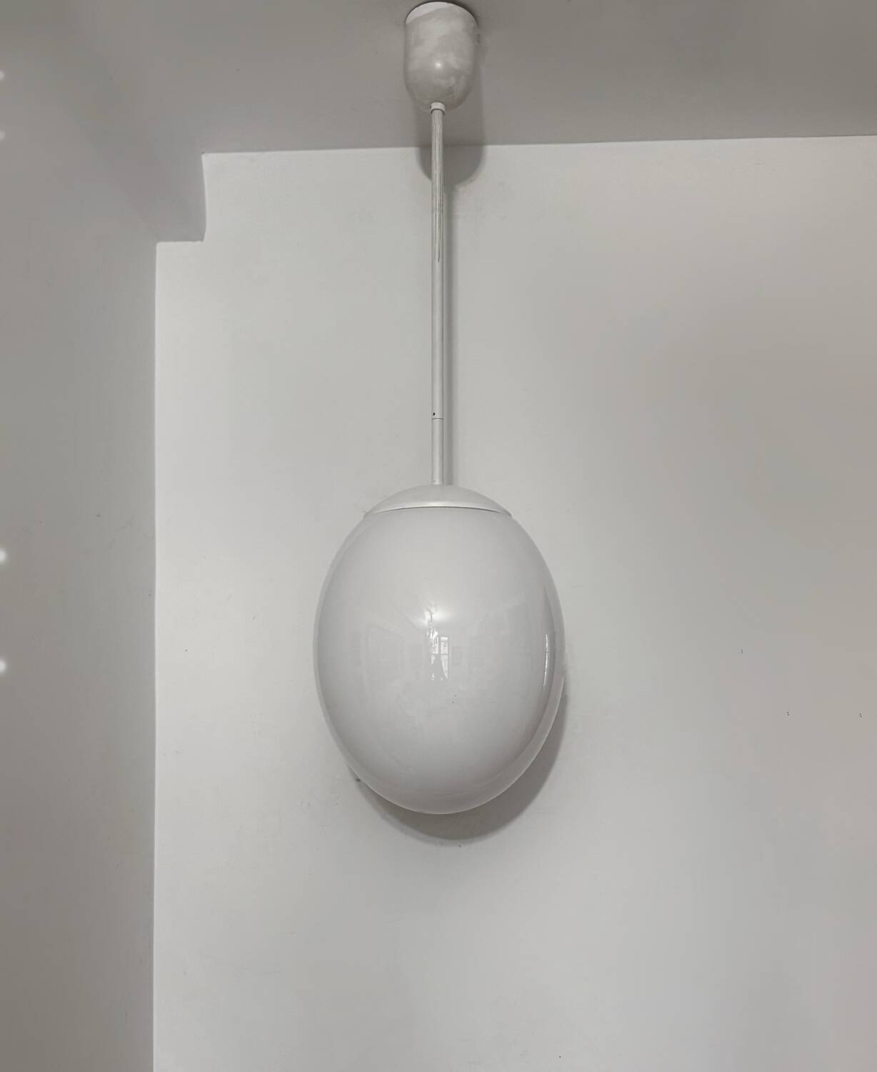 Lustre white opaline egg vintage Limburg