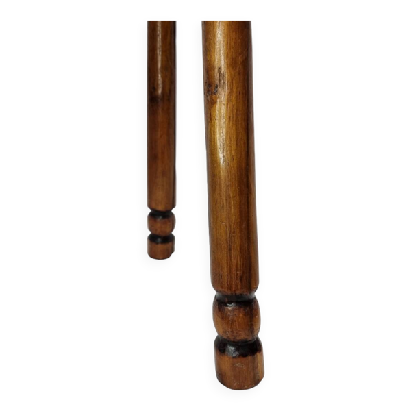 Tabouret tripode en chêne français, années 1960
