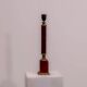 Set of French Empire style lamps made from amber bakelite and brass