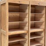 Double oak curtain filing cabinet