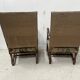 Paire de fauteuils de style Louis XIII a haut dossiers plats XX siècle