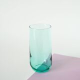 Set of 5 Long Drink water glasses in green glass, 1970