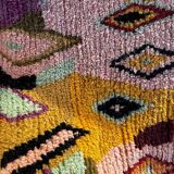 Moroccan bohemian Berber rug in multicoloured wool.