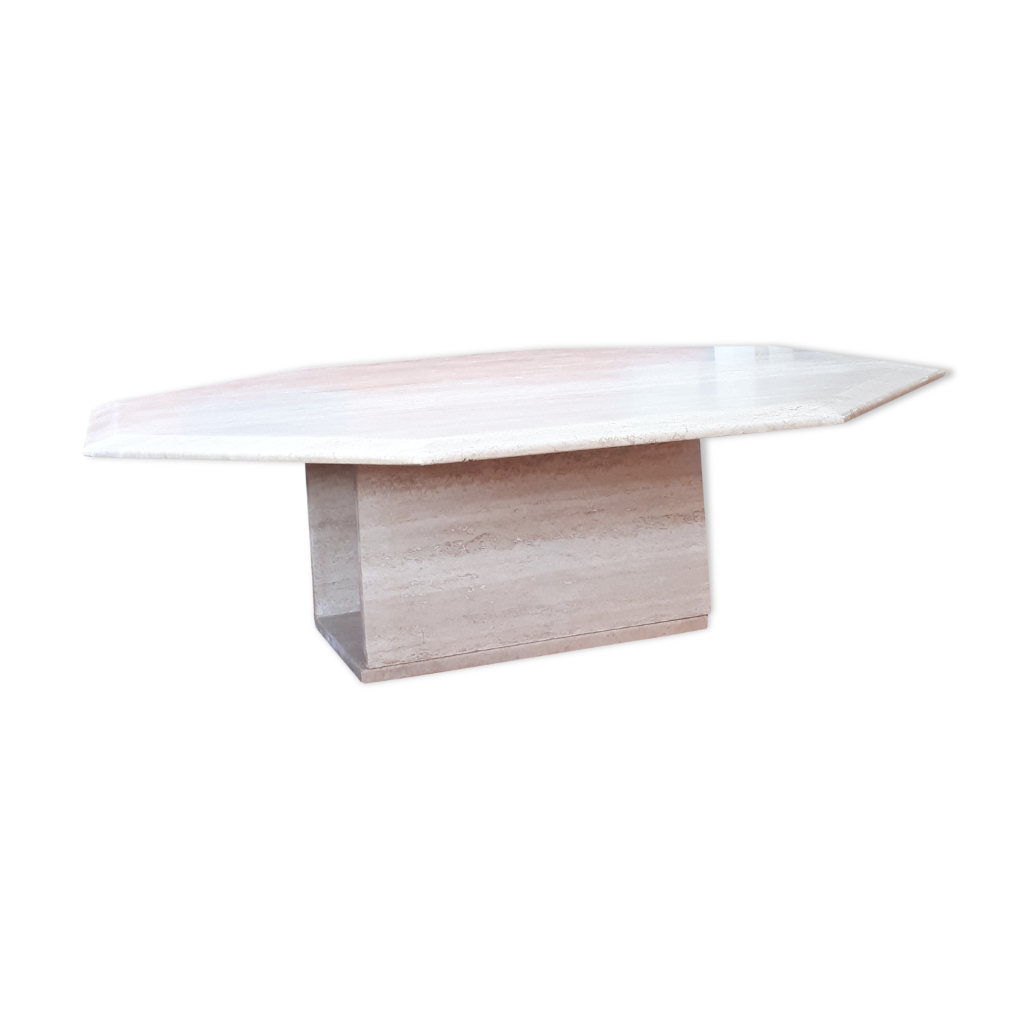 70s travertine coffee table