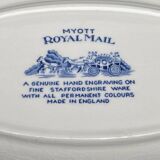 English earthenware dish with blue pattern