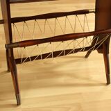 Table d'appoint originale des années 1950 avec porte-revues - Vintage
