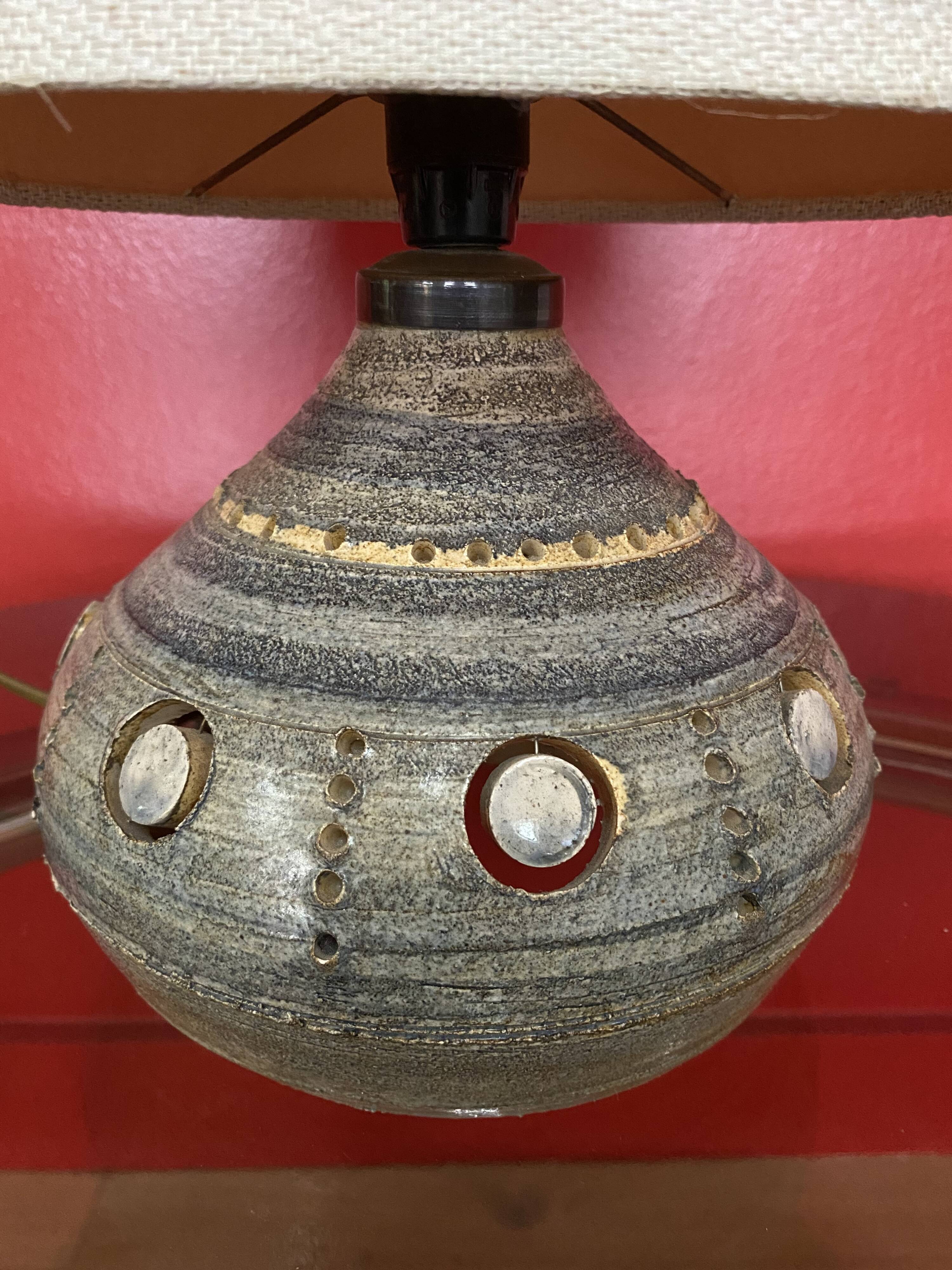 Lamp by Belgian ceramicist Georges Pelletier, 1960s