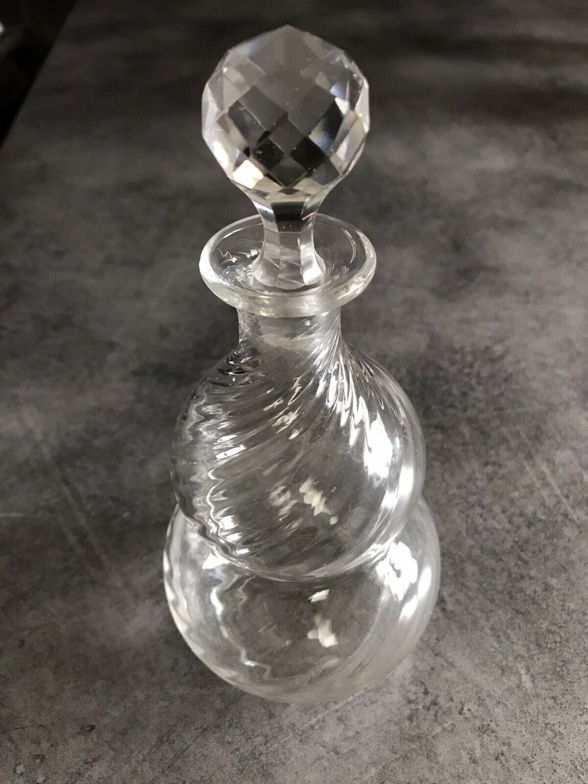 Vintage glass perfume flask height 18 cm