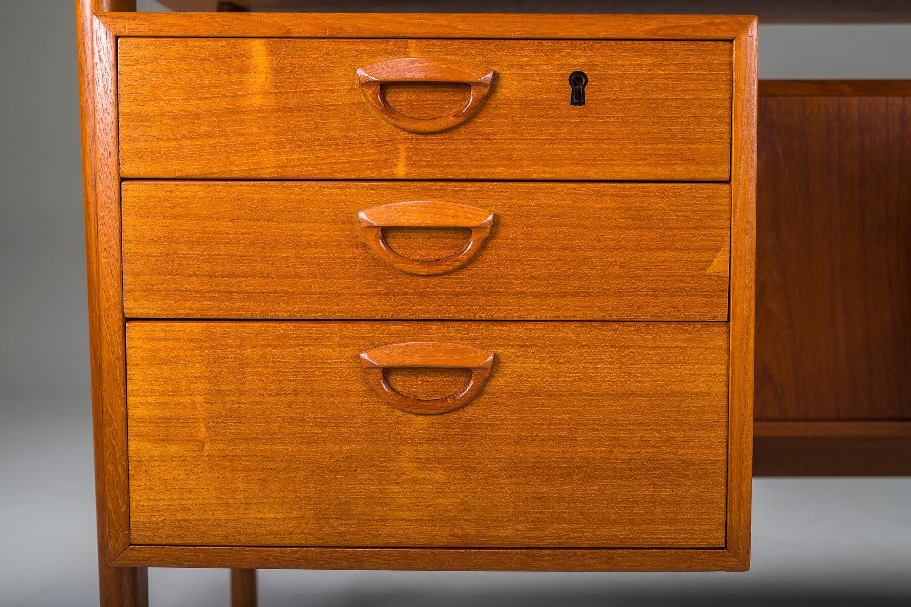 Danish teak desk by Kai Kristiansen for FM Møbler, 1960s