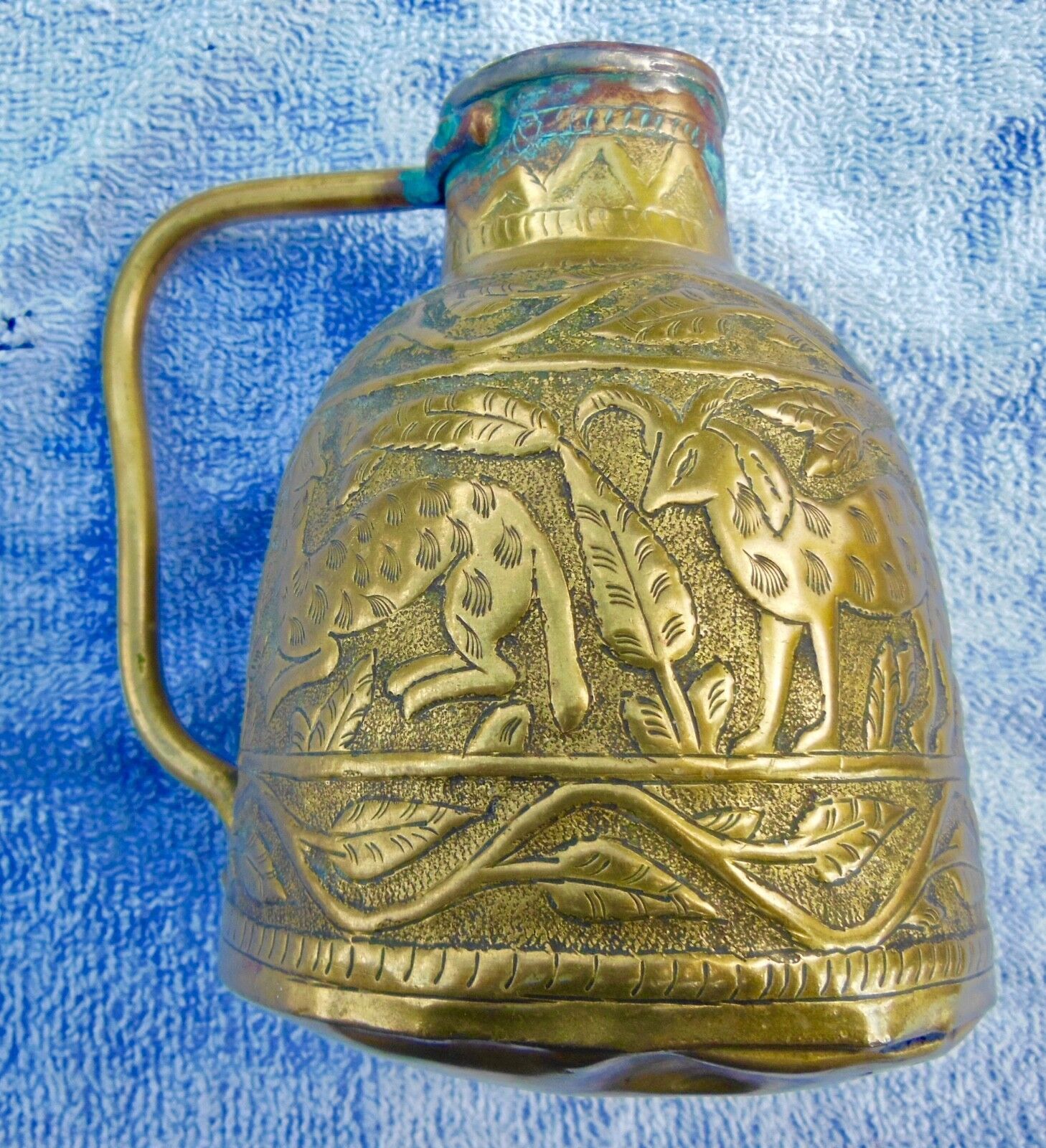 Copper pourer persian qajar calligraphy -islamic art